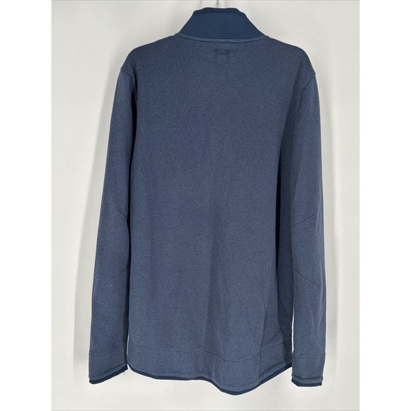 Under Armour Sweater Adult Small Blue Coldgear Snap-T Pullover Golf Golfing Mens - Picture 3 of 8
